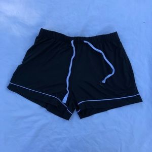 Black sleep shorts